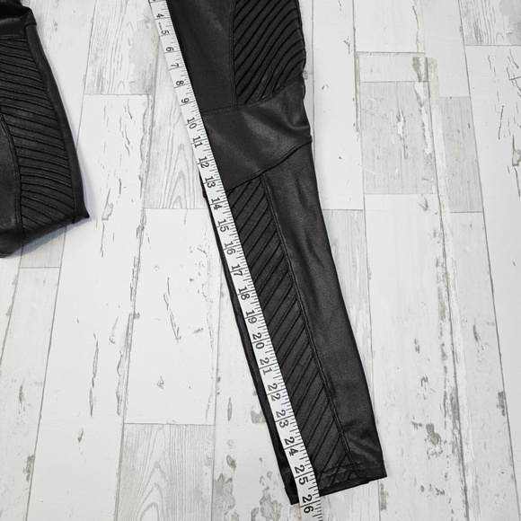 SPANX Faux Leather Moto Leggings | Size Medium - Picture 6 of 8